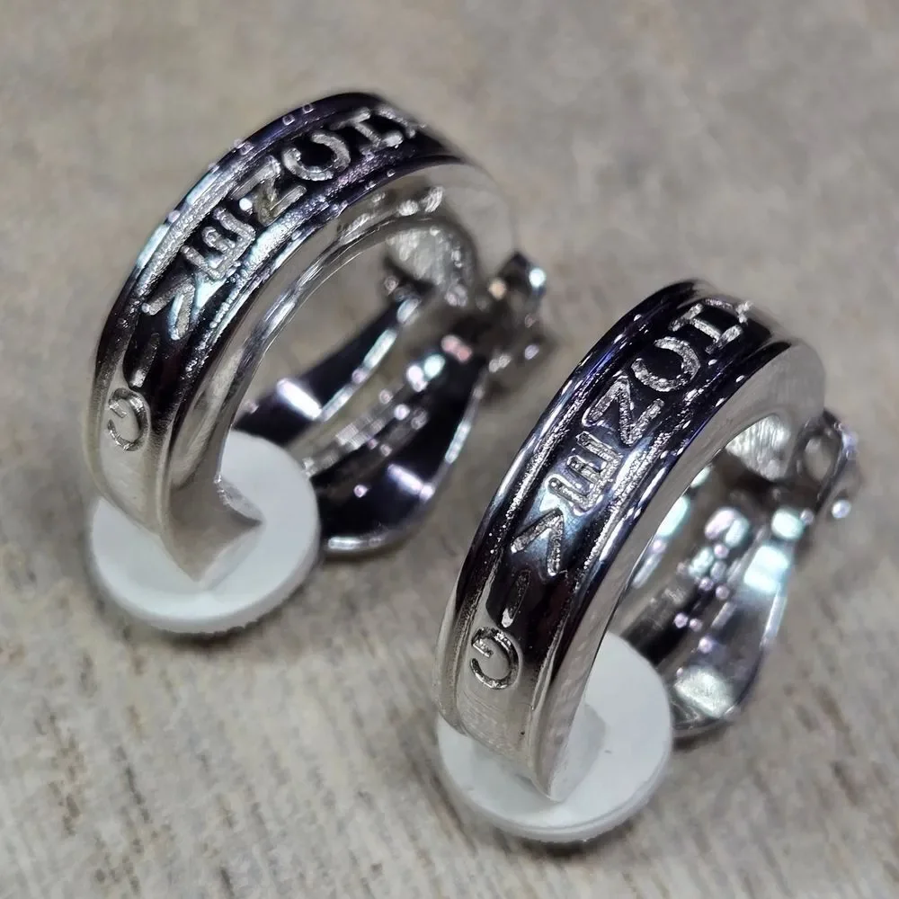 GIVENCHY Silver Hoop Earrings